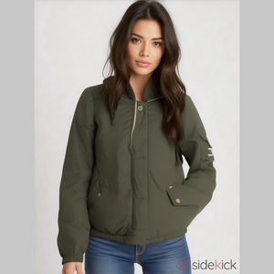 ODD Molly olive hooded winter parka coat Small